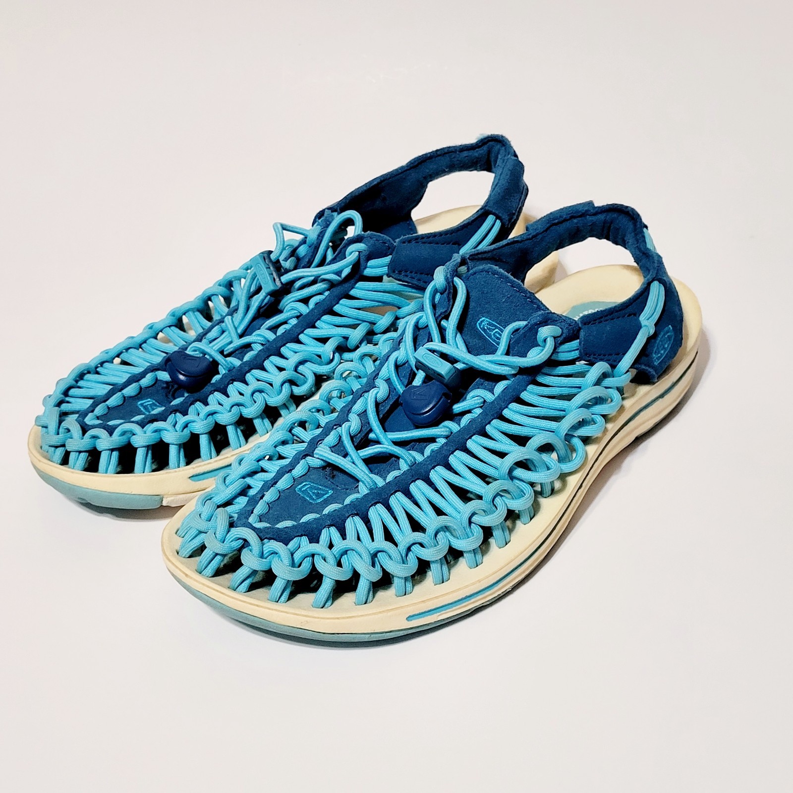 Keen Uneek 1013091 Paracord sandali da trekking elastici blu scarpe da acqua Wms 7US 37 5