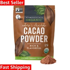 Guilt-Free Unsweetened Cacao Powder - 16 oz for Baking, Smoothies, Hot Chocolate