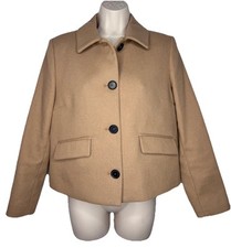 Zara Camel Flap Pocket Blazer Jacket Sz S