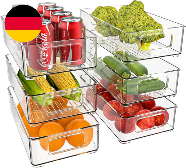KüHlschrank Organizer Stapelbar, Aufbewahrungsbox KüChe Organizer, Speisekammer-image