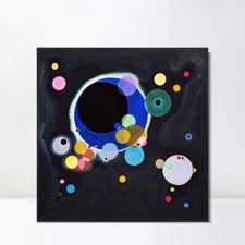 Framed Canvas Giclee Print Art Several Circles by Wassily Kandinsky Home Decor