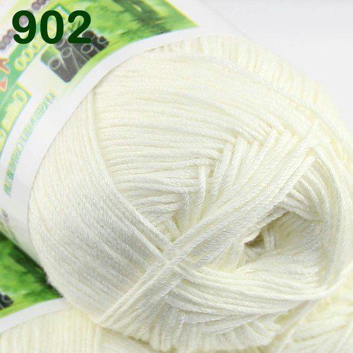 Sale New 1SkeinsX50gr Super Soft Bamboo Cotton Baby Hand Knitting Crochet Yarn - Picture 13 of 51