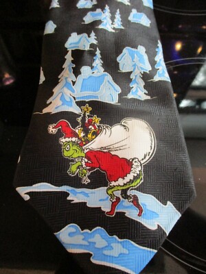 DR. SEUSS DER GRINCH STIEHLT GESCHENKE WEIHNACHTSKRAWATTE BRANDNEU SEHR SELTEN