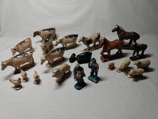 Auburn gomma vecchio stile contadino cane bestiame mucca cavalli polli pecore fattoria playset