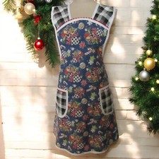 Handmade Christmas Retro Style Holiday Apron