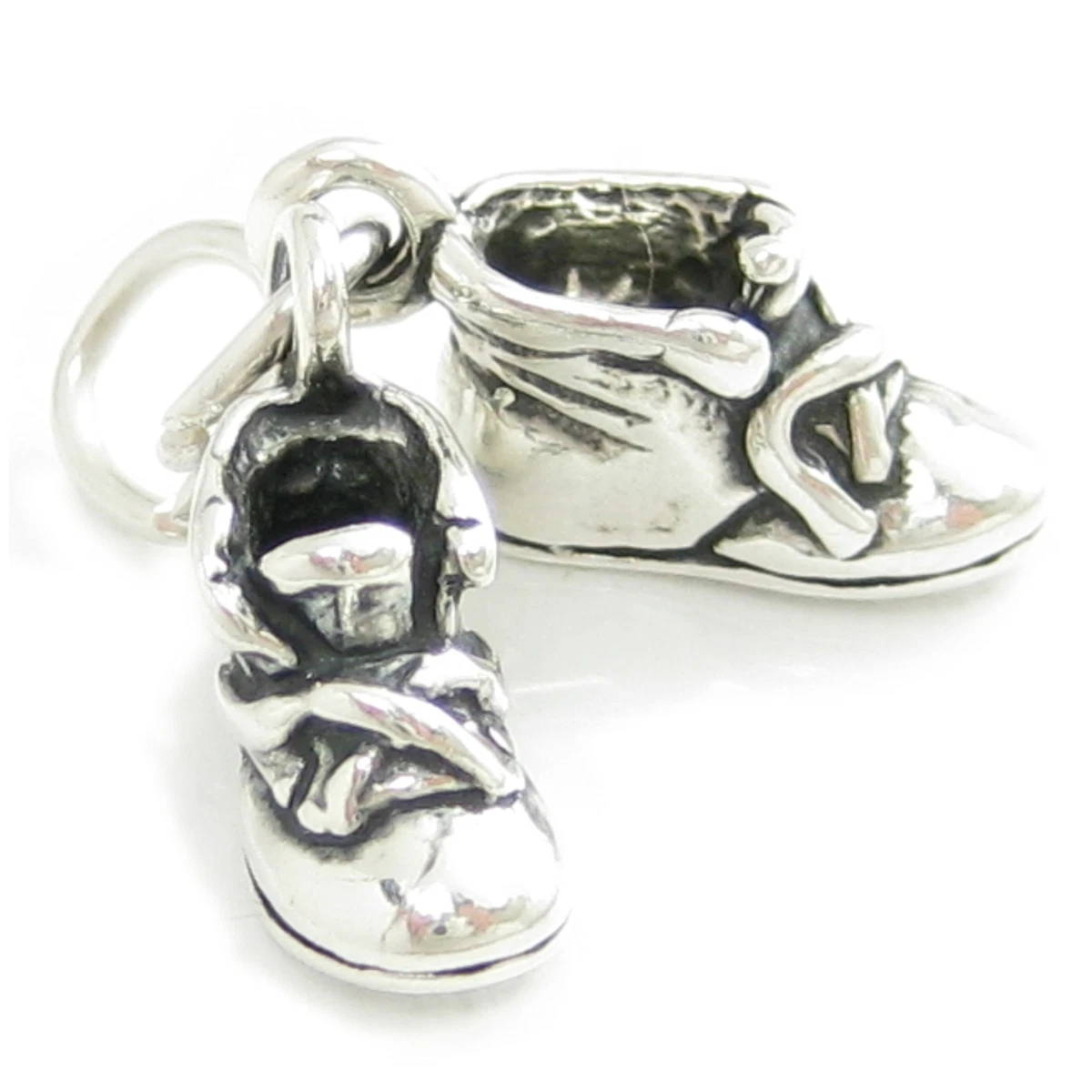 Sterling silver baby shoe charms sale