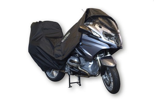 DS Covers Lona Cubierta Plegable Garaje Exterior Alfa Negro para Motocicletas con Topcase - Imagen 1 de 2