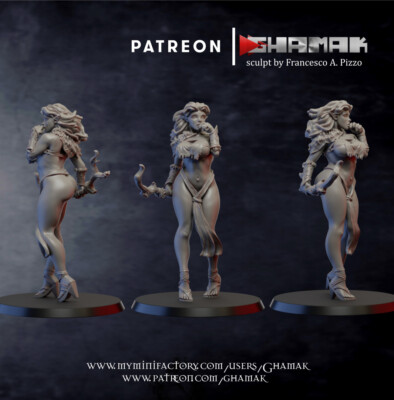 Wood Elf Pin-up Fantasy Miniature Dungeons and Dragons Tabletop RPGs RolePlaying