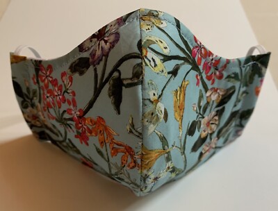 Dreilagige Gesichtsmaske (100% Baumwolle) - Medium Erwachsene Liberty Stoff & Nasendraht