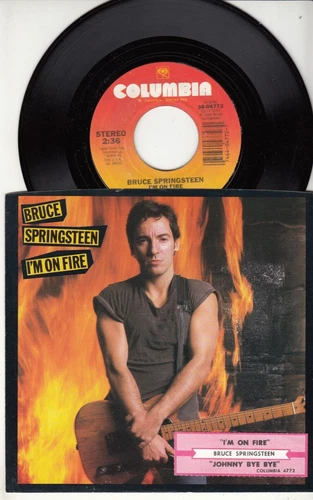 BRUCE SPRINGSTEEN - I'M ON FIRE - ORIGINAL 45 WPS - GREAT SHAPE - JUKEBOX STRIP