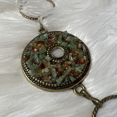 Vintage Chain Loop Brass And Pebbled Detail Belt Vintage Chain Loop Brass And Pebbled Detail Belt | eBay main image 2