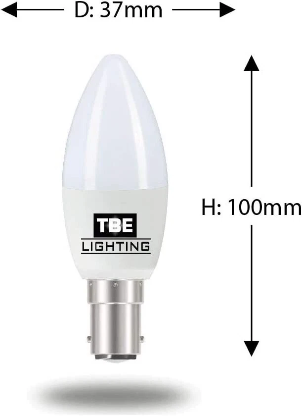 TBE Lighting Dimmable LED Candle Bulbs,5w,Warm White 2700K,450 Lumens, Pack of 8 - Image 4 of 4