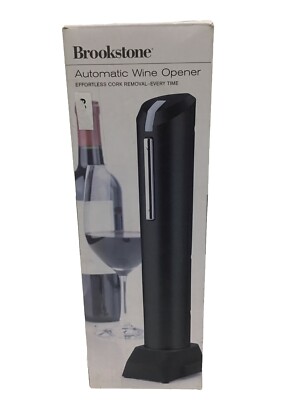Brookstone Automatic Wine Opener Black, ( NOT INCLUDED BATTERIES)