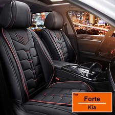 Breathable Car 5-seat Cover Full Set Faux Leather Pad For Kia Forte 2014-2024