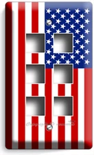USA AMERICAN FLAG LIGHT SWITCH OUTLET WALL PLATES US PATRIOTIC HOME ART HD DECOR