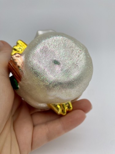 Vintage THOMAS PACCONI Blown Mercury Glass Christmas Tree Ornament SNOWMAN - Picture 5 of 8