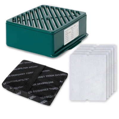 PRIMEBAG Aktivfiltersystem + 5 Motorschutzfilter Filter passend für Vorwerk Tiger 251 252
