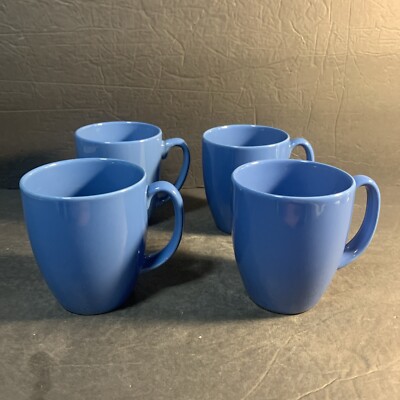 4 Corelle Stoneware Coffee Cups 12oz Mugs Medium - Light Blue Replacement |  eBay