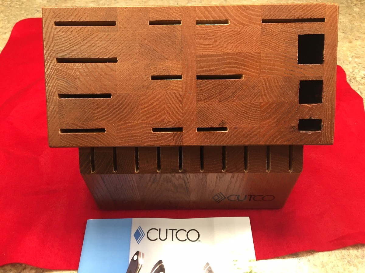 Cutco Signature Block Medium Oak 24-Slot EUC MSRP $341
