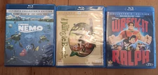 Disney Blu-ray lot of 3: The Jungle Book, Finding Nemo, Wreck-it Ralph Pre-owned