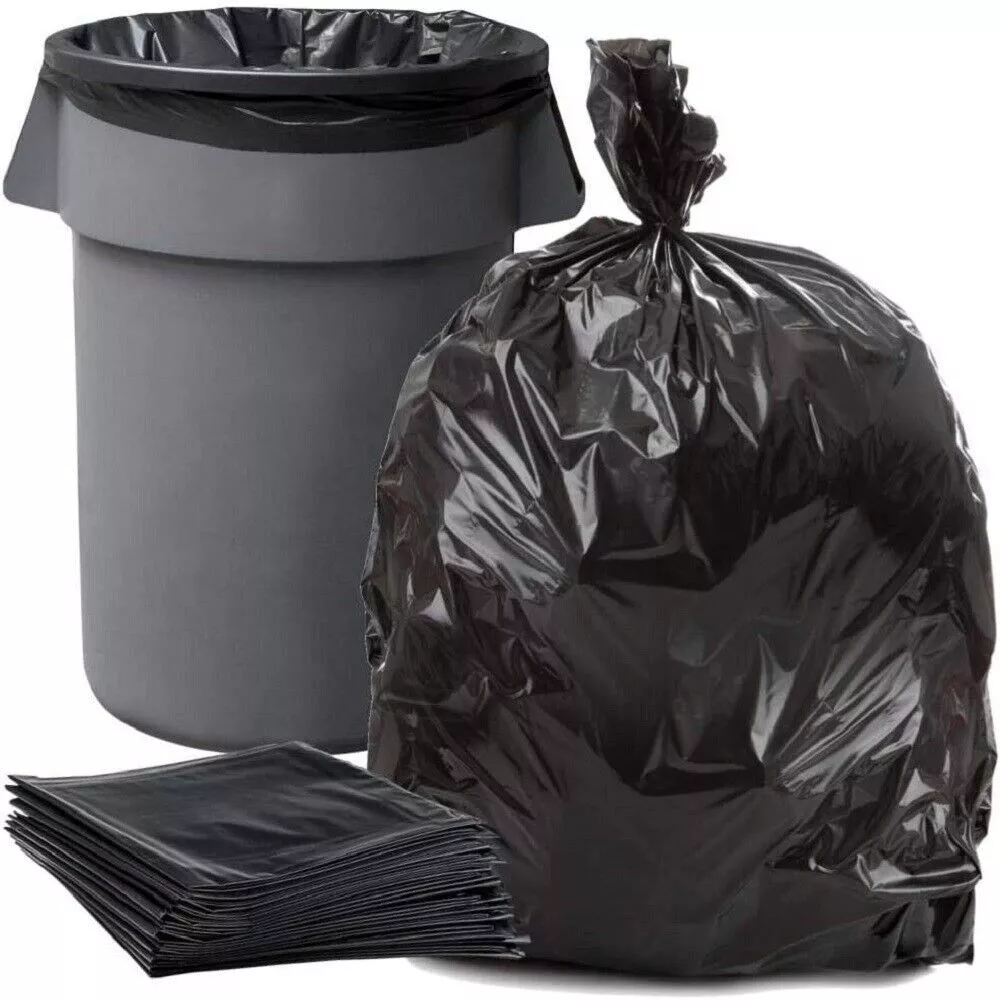 13 Gallon Contractor Trash Bags 2 MIL 50PCS Large Black Heavy Duty