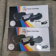LD 2 Pack TN750 Black Laser Toner Cartridge for Brother MFC-8810DW DCP-8155DN