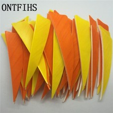 50pcs 3 inch Multicolor Shield Vanes Fletches Feathers Fletching Right Wing