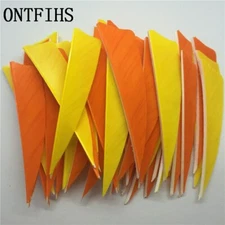 50pcs 3 inch Multicolor Shield Vanes Fletches Feathers Fletching Right Wing