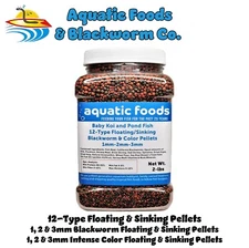 12-Type Floating & Sinking Blackworm & Intense Coloring Pellets Jar