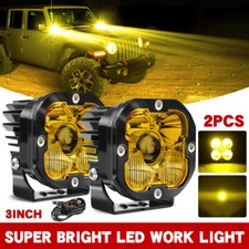 Lámparas de trabajo LED láser de 2x3"" luz de conducción vainas antiniebla punto inundación kits de cables ATV UTV