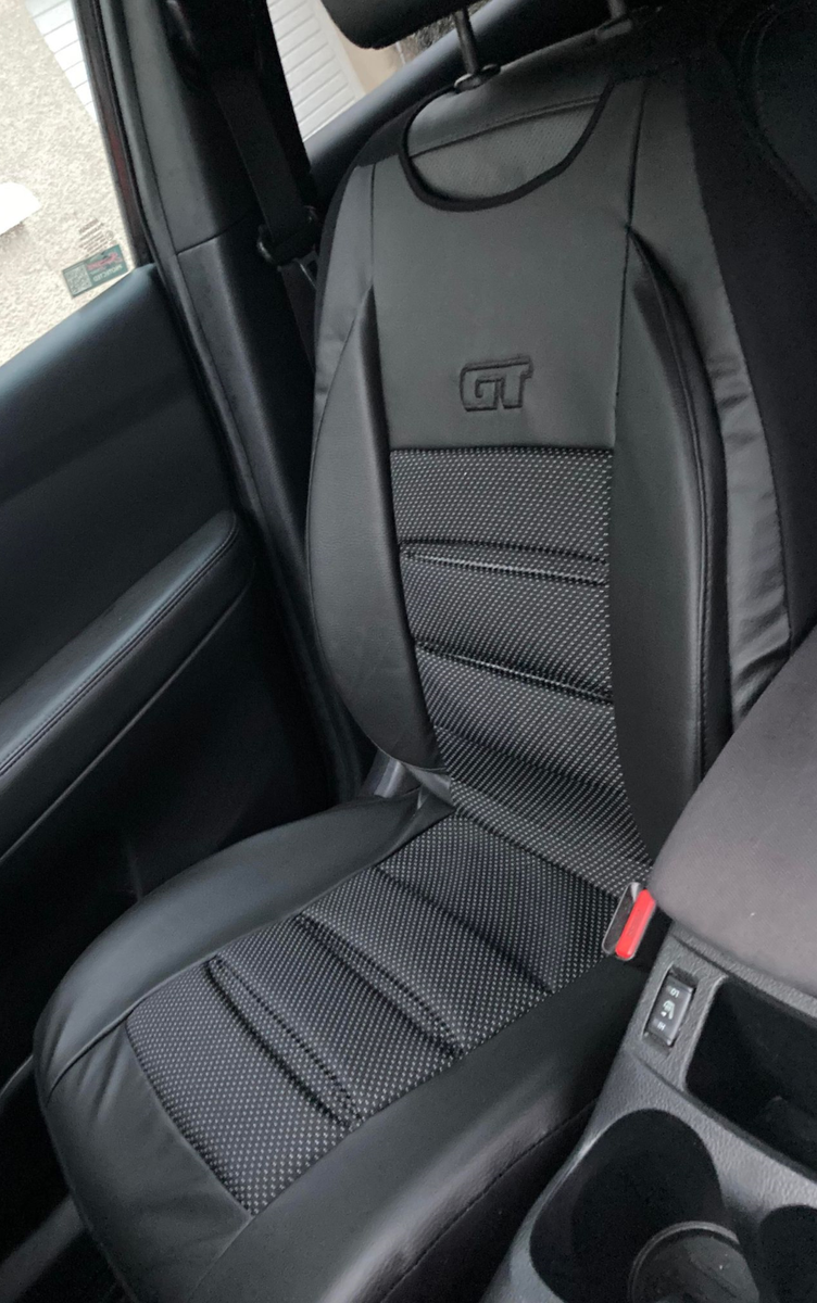 FRONT SEAT COVER MAT ECO LEATHER & FABRIC VOLKSWAGEN GOLF