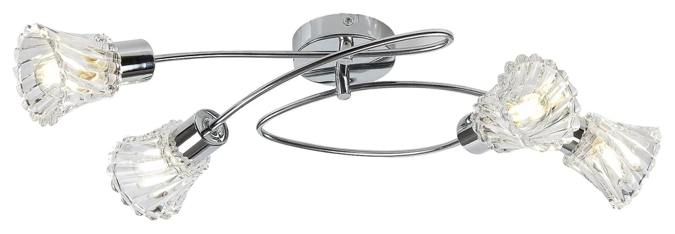 Rabalux 5302 Deckenleuchte 4 Spots Hestia, E14, silber, Klassisch, 64cm - Bild 2 von 4