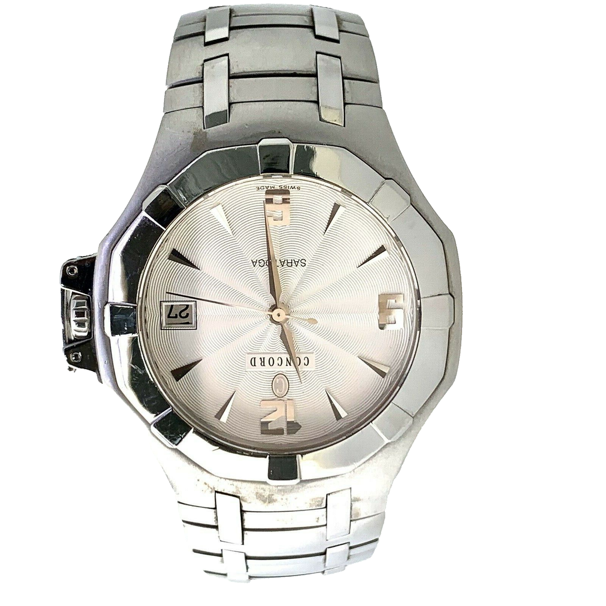 Concord Saratoga Men's Stainless Steel White Dial Wrist Watch 14