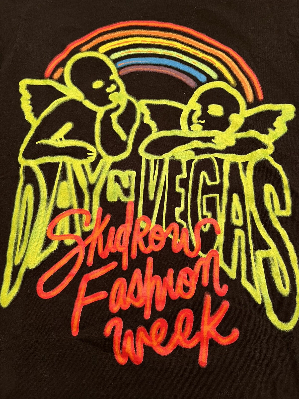 FILA Camicia Skid Row Fashion Week Day N Vegas Streetwear 2021 Day Glo Nero Small LA