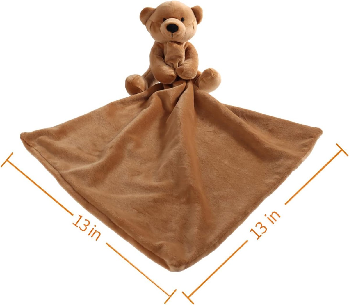 Apricot Lamb Stuffed Animals Security Blanket Brown Teddy Bear