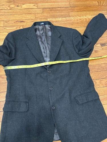 Brooks Brothers Mens Blazer Jacket Size 46L Green Lambswool 2 Button Sport Coat - Picture 10 of 11