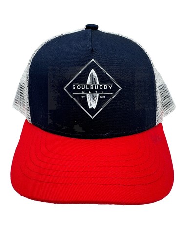 NEW Soul Buddy Surf Hat Snapback Blue Red Youth Medium 1-2 yo Lil Grom Surfboard