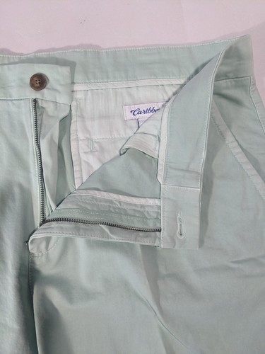 NEW Size 40 Mens R&Y Caribbean Chino Flat Shorts 9"I Cotton Spandex Blend Aqua - Picture 6 of 9