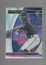 NICK GORDON 2021 PANINI CHRONICLES TITAN HYPER PRIZM ROOKIE CARD #17 /299