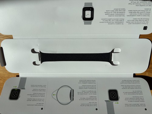 Original Apple Armband 38/40/41 Gr. 5 Geflochtenes Braided Solo Loop Charcoal - Zdjęcie 5 z 12