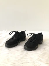 Bloch Black Boost Lace Up Canvas Split Sole Dance Sneaker Size 4.5