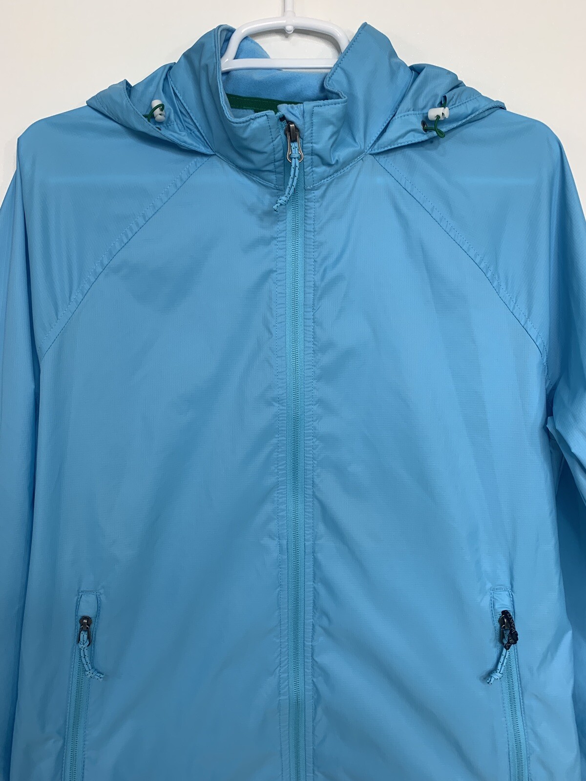 L.L Bean Light Blue Rain Jacket Womens Medium M Hoode… Gem