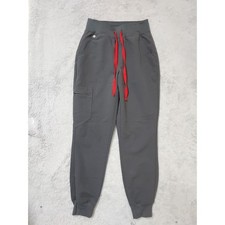 Figs Jogger Women XS HW Zamora Scrub Bottoms Gray High Waisted Nurse Medical