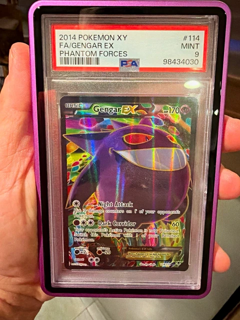 PSA 9 Pokemon TCG 2014 XY Phantom Forces Gengar EX 114/119 Full Art Holo