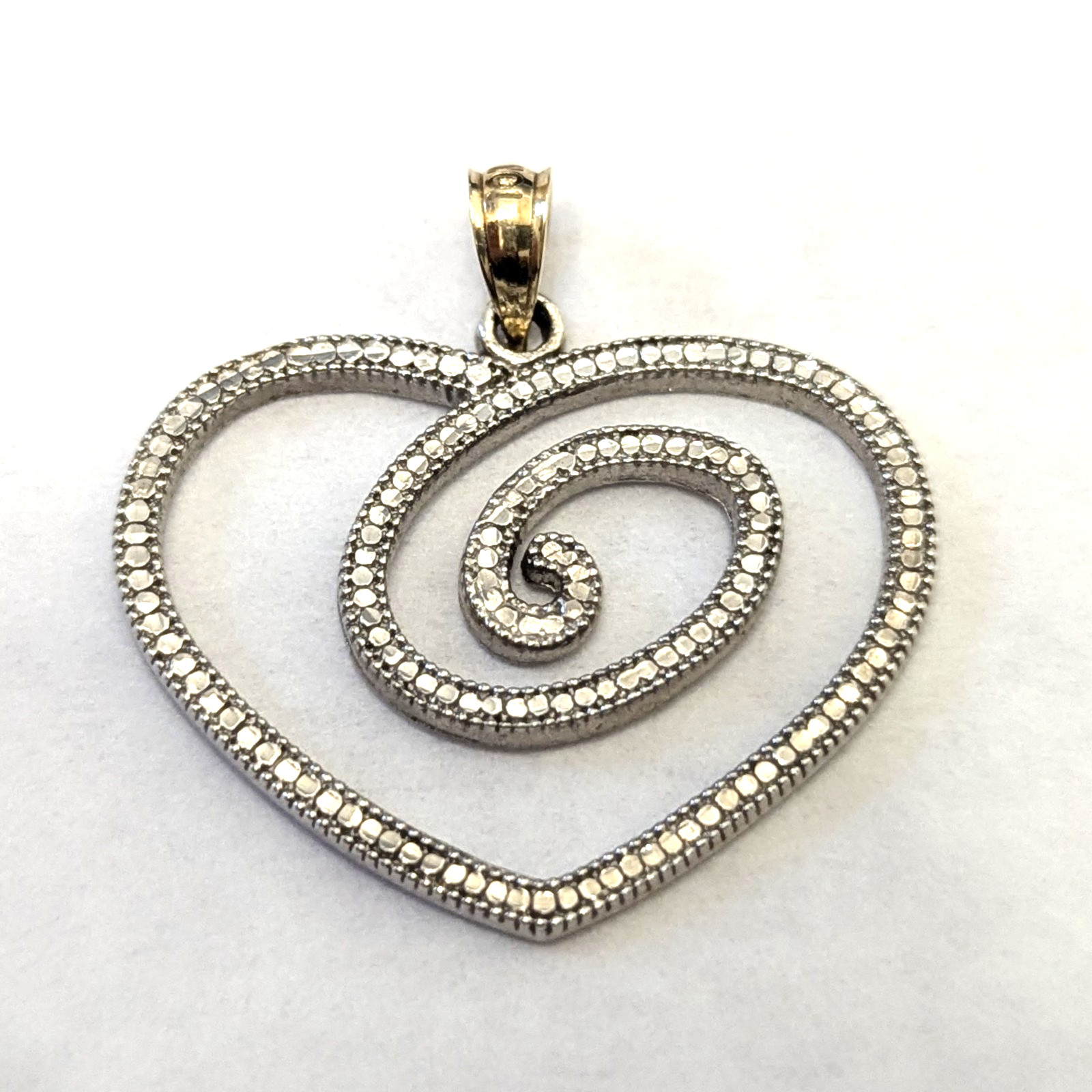 Sterling Silver Love Earth Pendant 9ct Gold Bail Hallmarked 925 Two Tone 375 image 2
