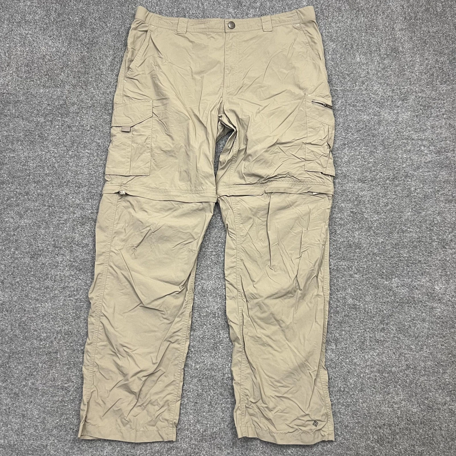 Columbia Omni-Shade Pants Mens 38x32 Convertible Hiking Cargo Sun Protection