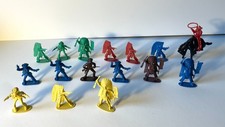 qty17 Vintage Plastic Cowboys Cowboy  Native American Indians Indian Hong Kong