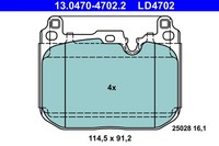 1X ATE 13.0470-4702.2 Bremsbelagsatz Scheibenbremse FüR BMW Mini