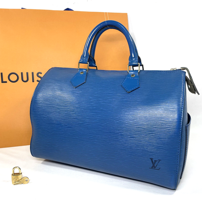 LOUIS VUITTON Hand Bags Speedy 25 Epi Toledo Blue M43015 Mini