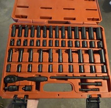 Used Neiko 14 Drive Impact Socket Set 54pc Sae Metric Deep Shallow Wcase
